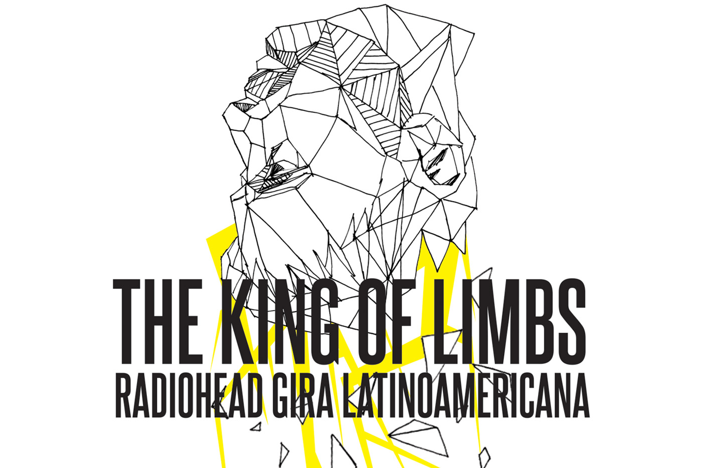 Geometric Illustration of Thom Yorke, Radiohead Leader.