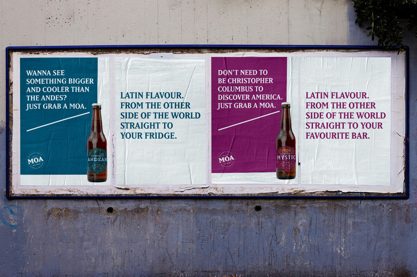 Moa Beer New Reserve Range Street Poster Ads.